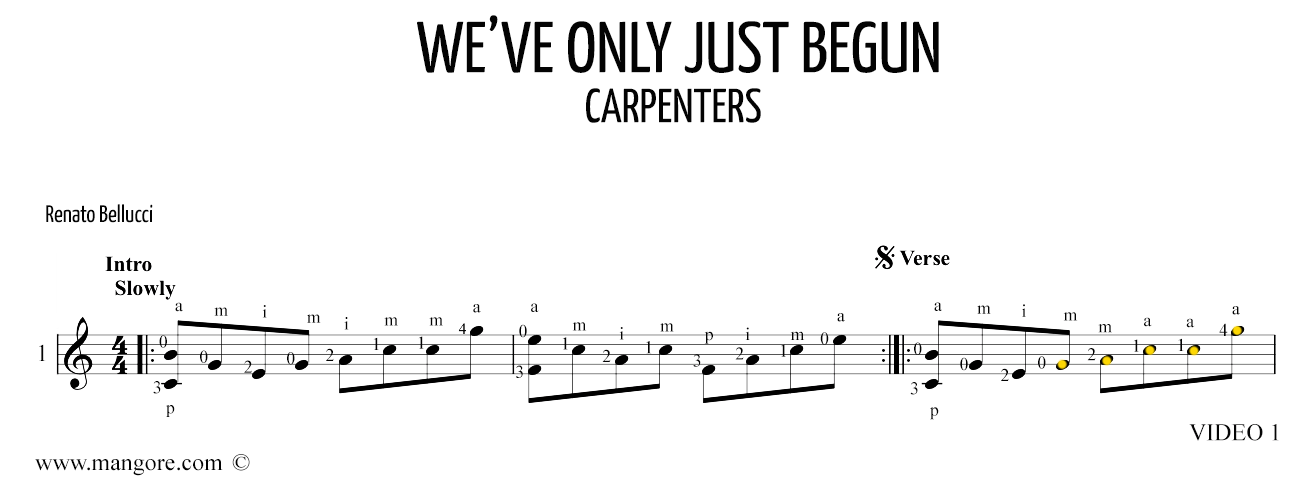 Carpenters Weve Only Just Begun Staff and Video 1